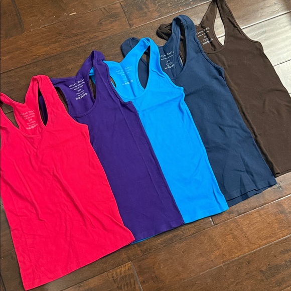 5 Active Basic Racerback Tank Tops - Nylon + Spandex - Picture 2 of 6